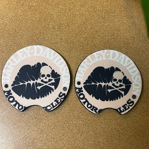 Car Coasters Harley motorcycle theme New set/2 - Picture 6 of 8